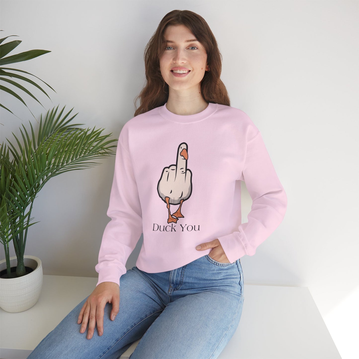 Funny Duck You Sweatshirt - Unisex Heavy Blend Crewneck