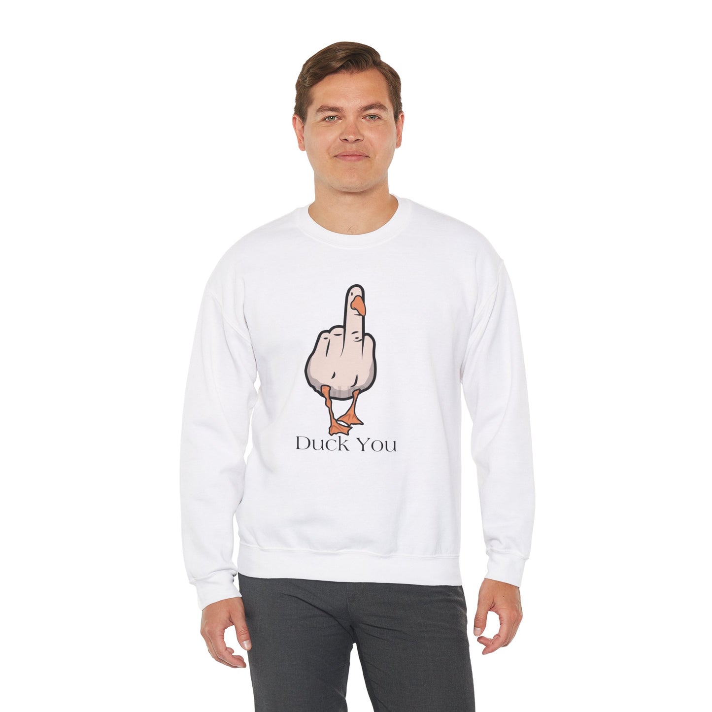 Funny Duck You Sweatshirt - Unisex Heavy Blend Crewneck