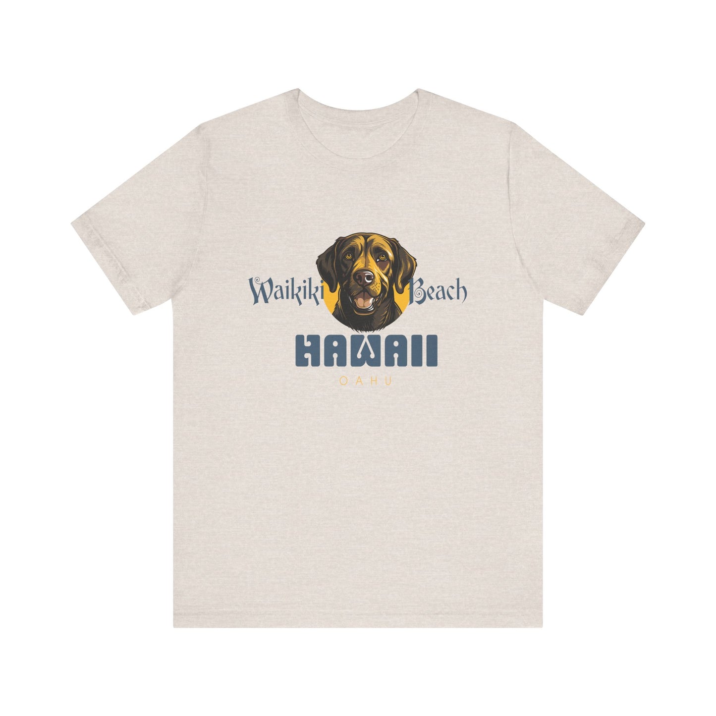 Labrador Short Sleeve T-Shirt - Waikiki Beach - Hawaii Unisex T-Shir