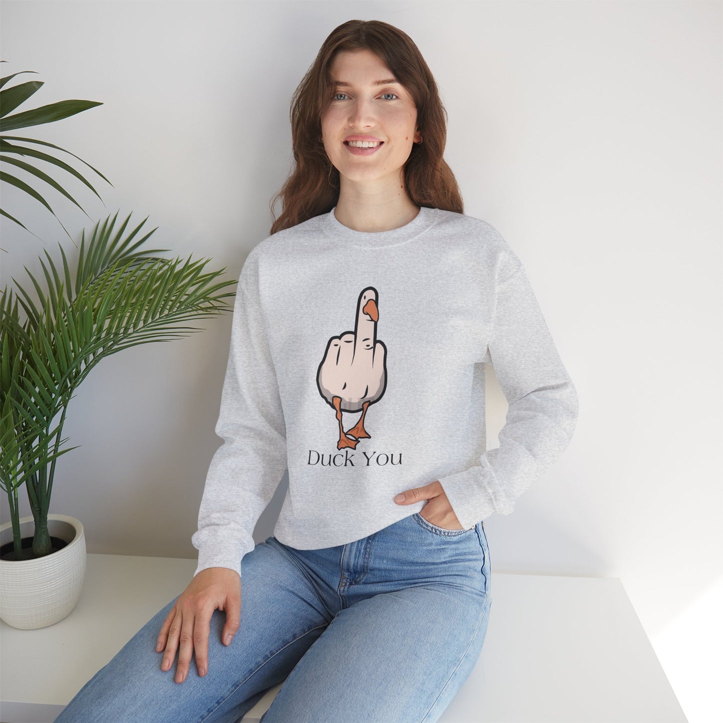 Funny Duck You Sweatshirt - Unisex Heavy Blend Crewneck