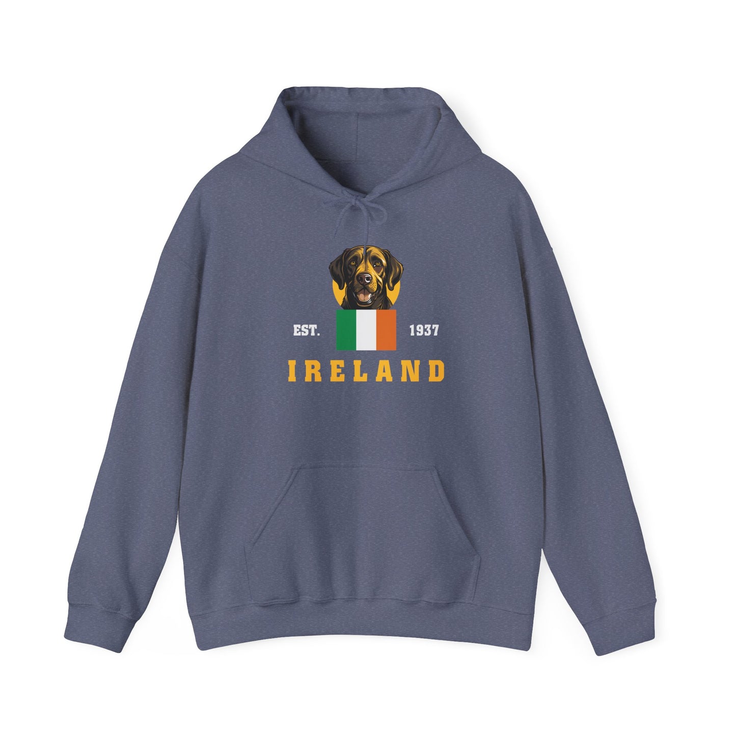 Unisex Labrador -Ireland & Flag Hoodie - Perfect for Comfort and St. Patrick's Day
