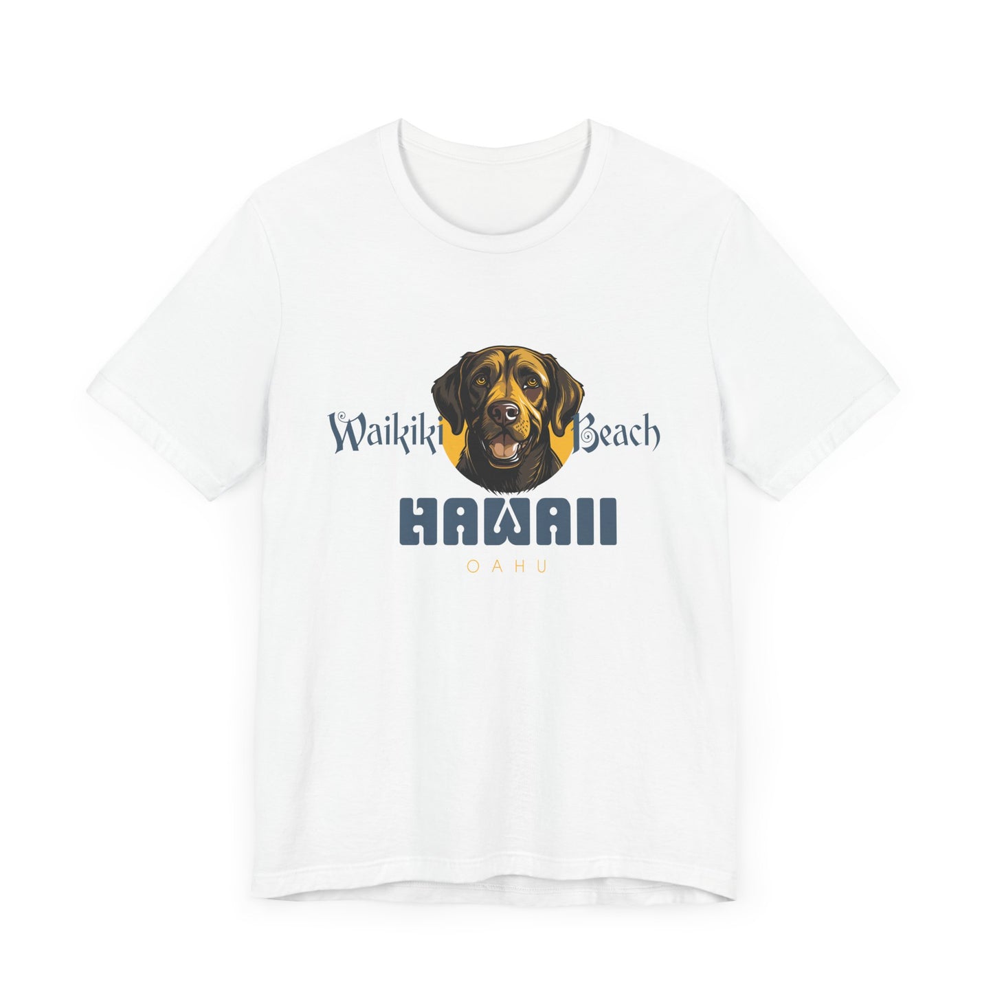 Labrador Short Sleeve T-Shirt - Waikiki Beach - Hawaii Unisex T-Shir