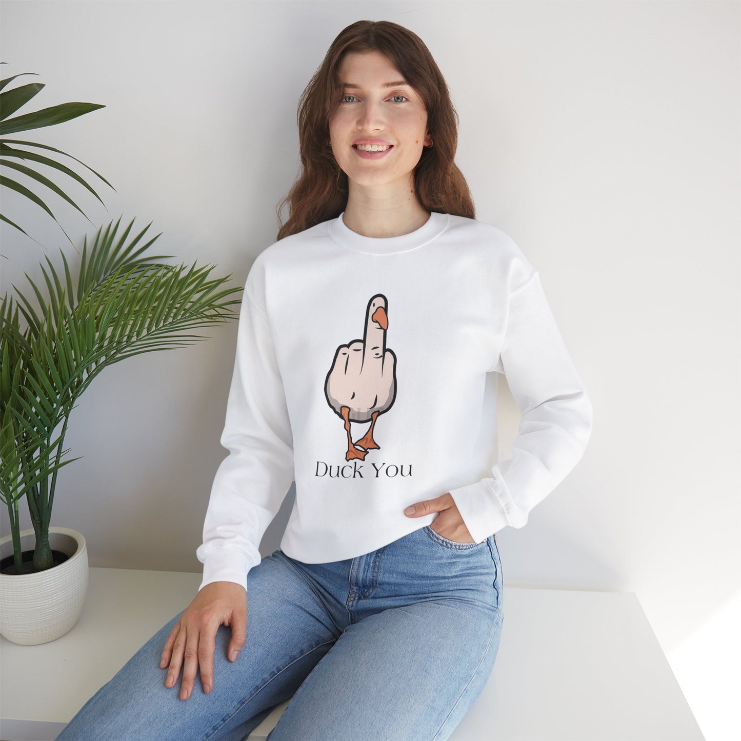 Funny Duck You Sweatshirt - Unisex Heavy Blend Crewneck