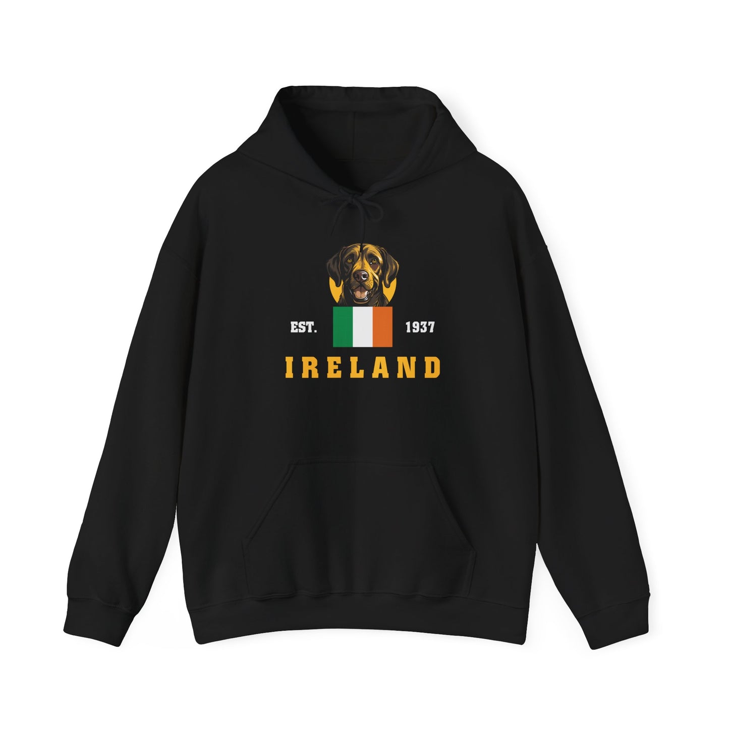Unisex Labrador -Ireland & Flag Hoodie - Perfect for Comfort and St. Patrick's Day