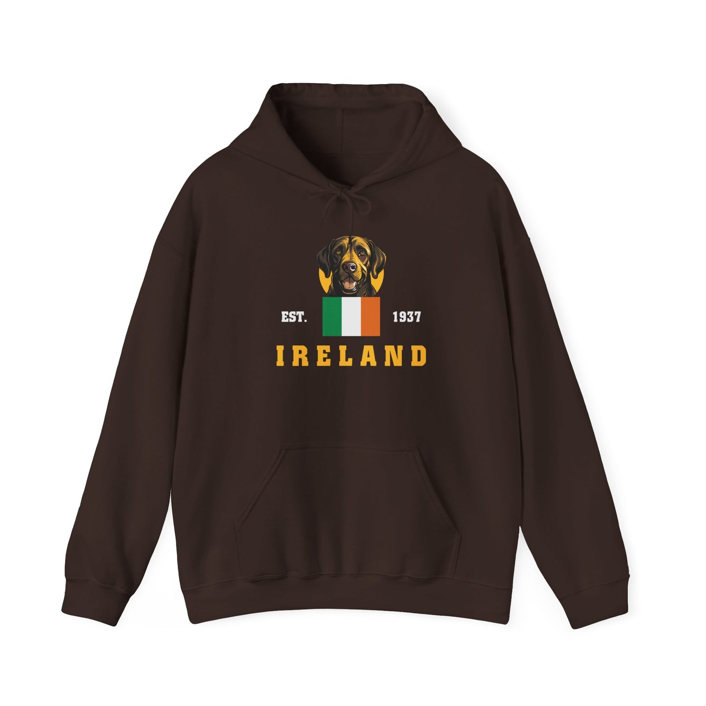 Unisex Labrador -Ireland & Flag Hoodie - Perfect for Comfort and St. Patrick's Day