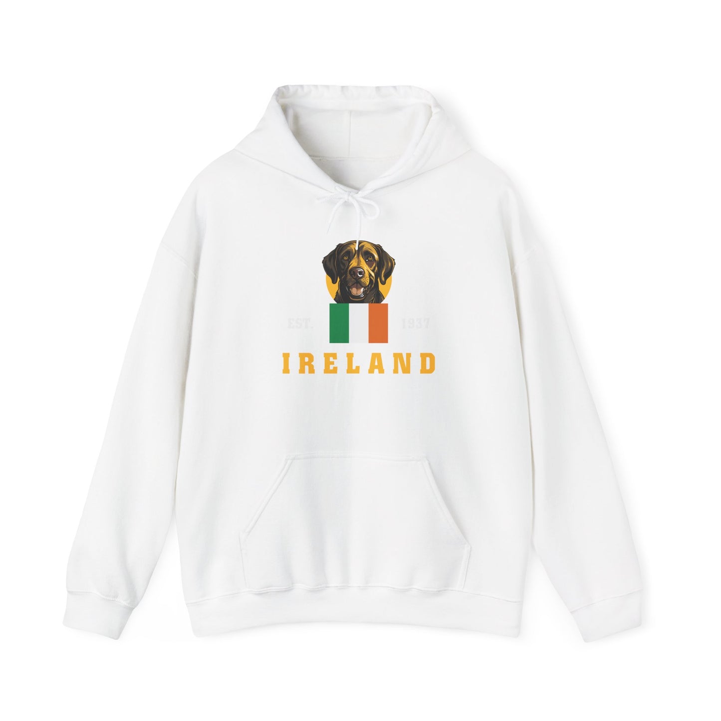 Unisex Labrador -Ireland & Flag Hoodie - Perfect for Comfort and St. Patrick's Day