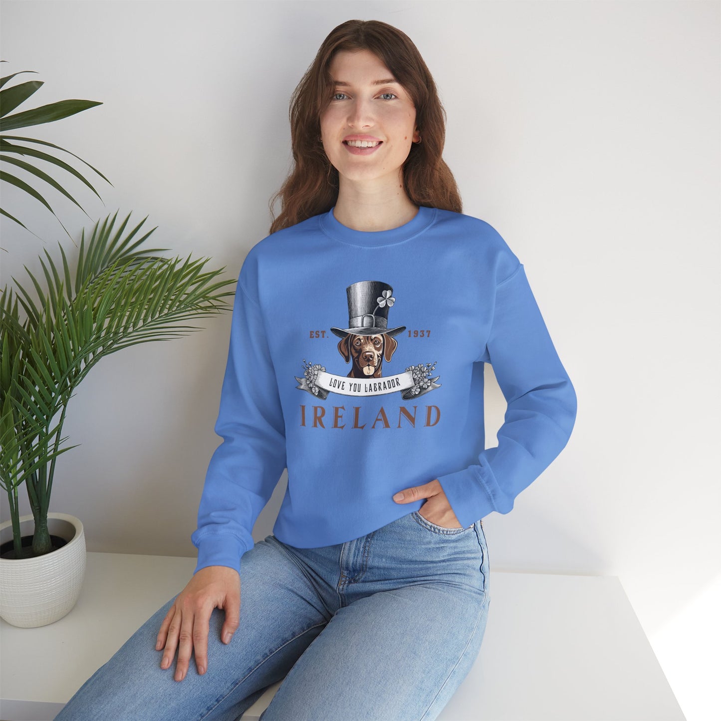 St. Patrick's Day Labrador Sweatshirt - Unisex Heavy Blend™ Crewneck