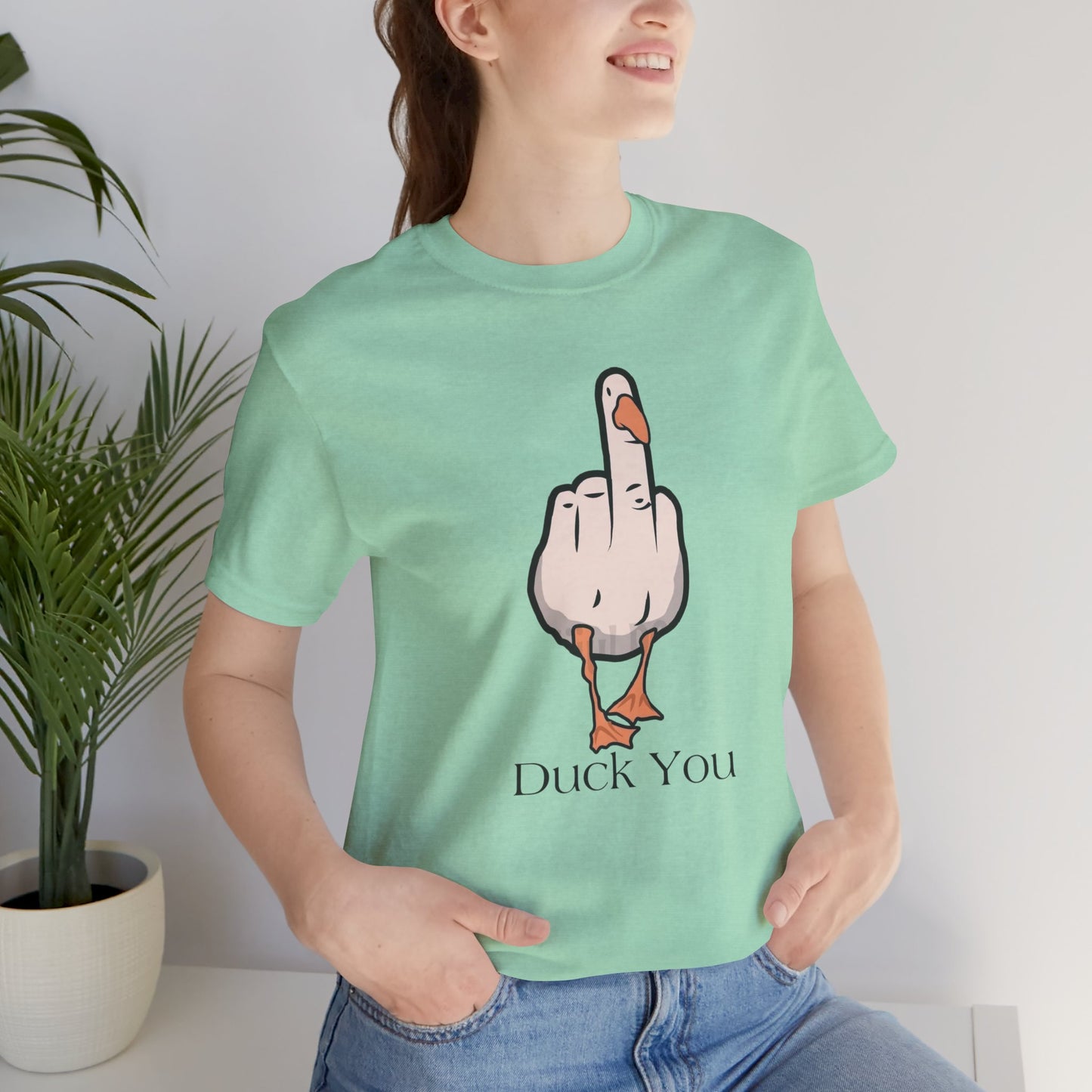 Funny Duck You Unisex Tee - Quirky Graphic Short Sleeve Shirt