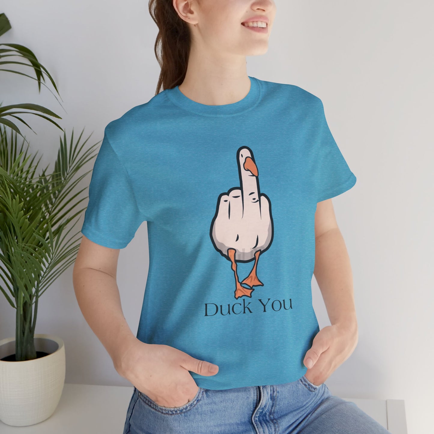 Funny Duck You Unisex Tee - Quirky Graphic Short Sleeve Shirt