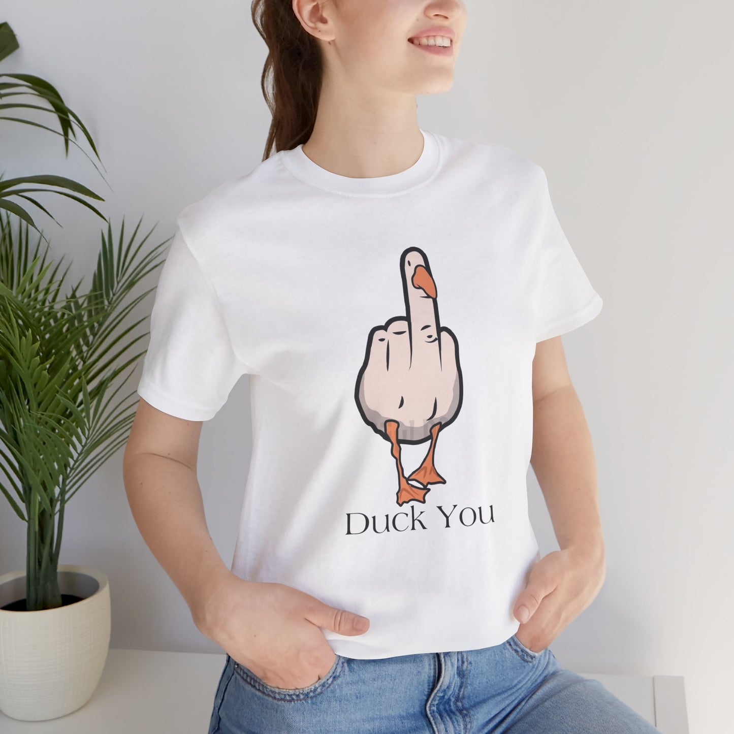 Funny Duck You Unisex Tee - Quirky Graphic Short Sleeve Shirt
