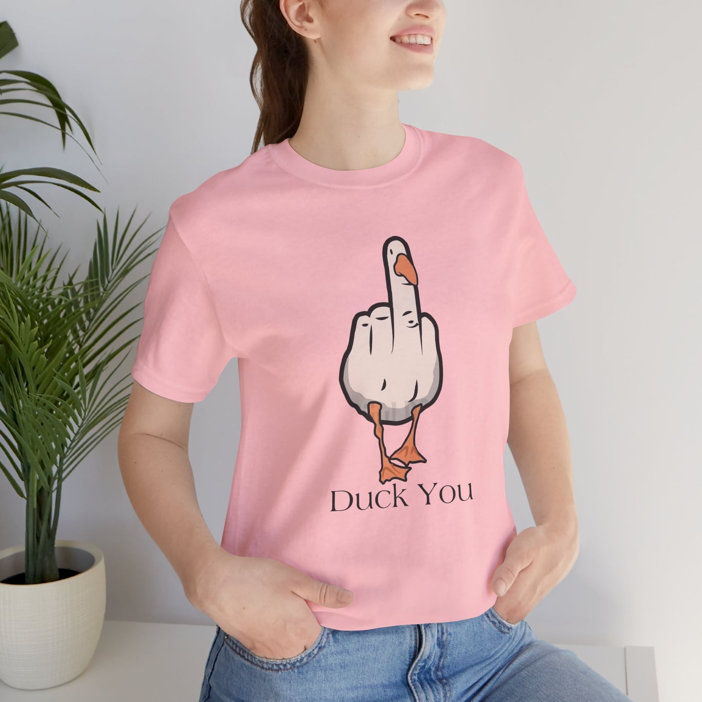 Funny Duck You Unisex Tee - Quirky Graphic Short Sleeve Shirt
