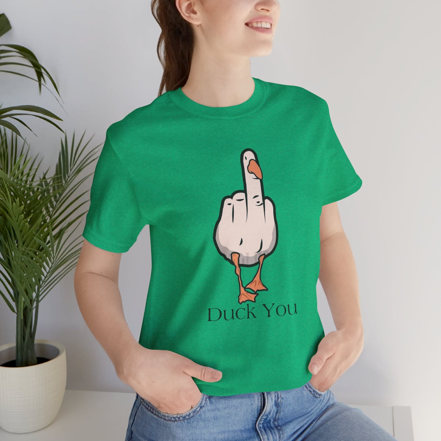 Funny Duck You Unisex Tee - Quirky Graphic Short Sleeve Shirt